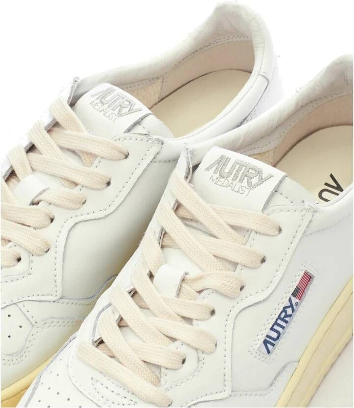 Autry Vintage Lage Leren Sneaker Wit-37 White Heren