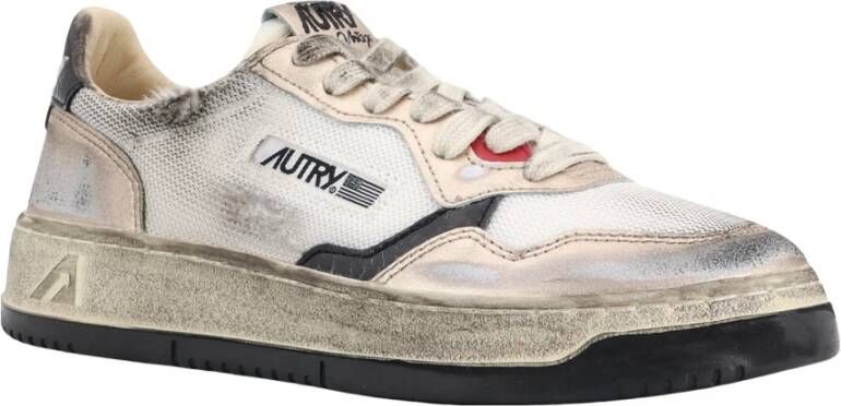 Autry Vintage Low-Top Sneakers met Logo White Dames