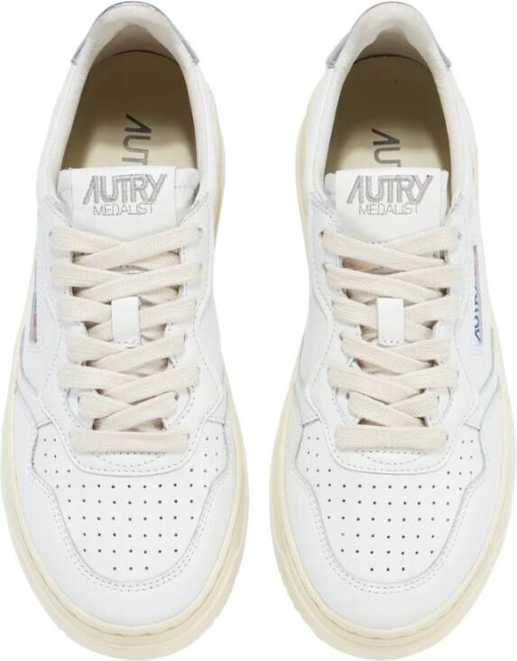 Autry Vintage Stijl Lage Top Leren Sneakers White Dames