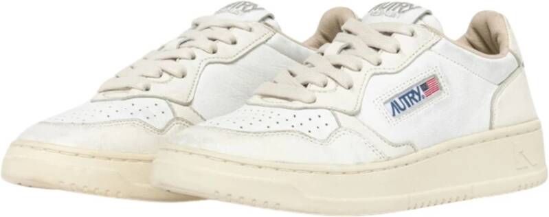 Autry Vintage Stijl Witte Leren Sneakers White Heren