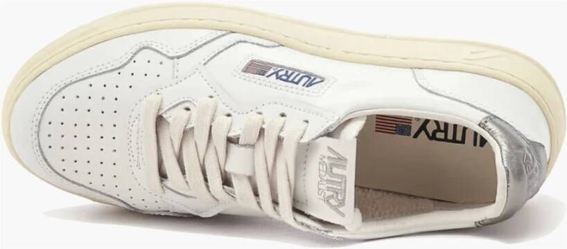 Autry Vintage White Silver Sneaker White Dames