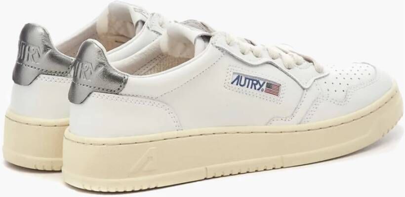 Autry Vintage White Silver Sneaker White Dames