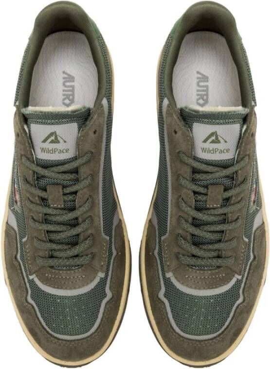 Autry Wildpace Low Suede en Net Sneakers Green Heren