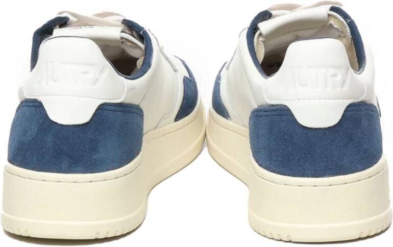 Autry Wit Blauw Leren Sneakers White Heren