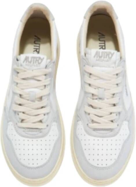 Autry Wit en grijs leren sneakers Multicolor Heren