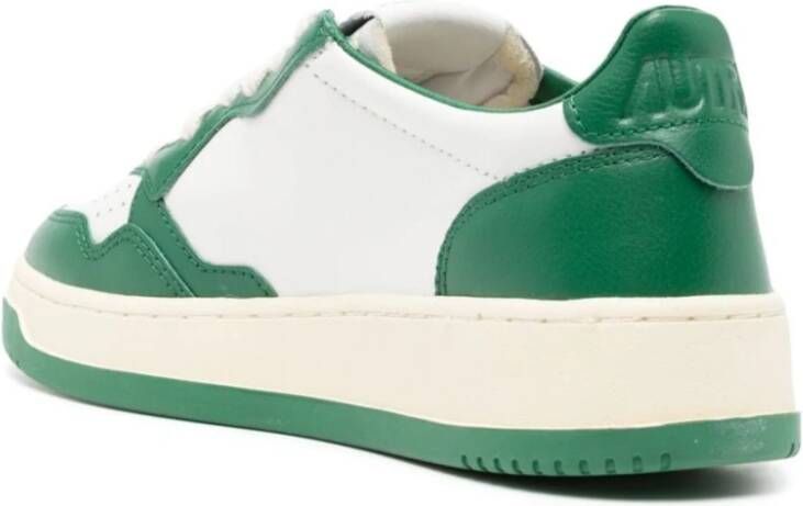 Autry Wit Groene Sneakers Paneel Ontwerp Green Dames