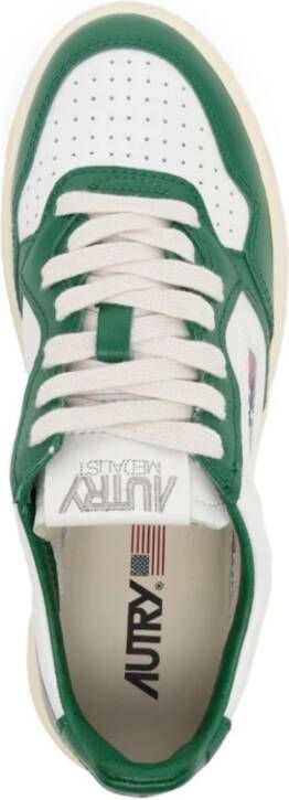 Autry Wit Groene Sneakers Paneel Ontwerp Green Dames