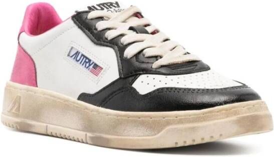 Autry Wit Multikleur Distressed Sneakers Multicolor Dames