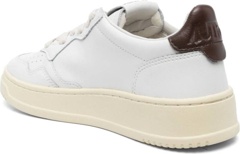 Autry Wit Roze Leren Sneaker White Dames