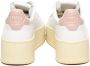 Autry Wit Roze Leren Sneakers Beige Dames - Thumbnail 3