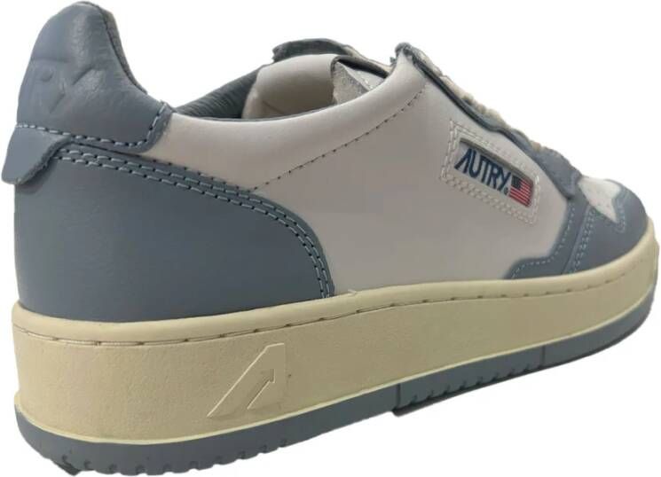 Autry Wit Blauw Leren Basketbalsneakers Blue Heren