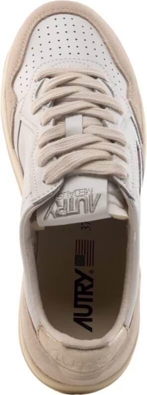 Autry Wit Goud Medalist Lage Leren Sneakers White Dames