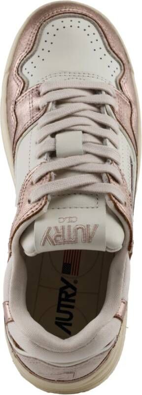 Autry Wit Koper Dames Sneakers Leer Suède White Dames