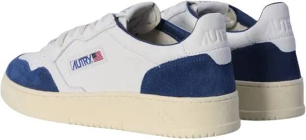 Autry Witte Blauwe Leren Sneakers Blue Heren