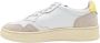 Autry Witte en gele leren sneakers White Dames - Thumbnail 2