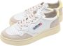 Autry Witte en gele leren sneakers White Dames - Thumbnail 3