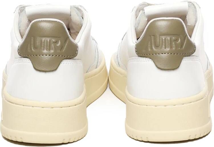 Autry Witte Groene Leren Sneakers White Dames