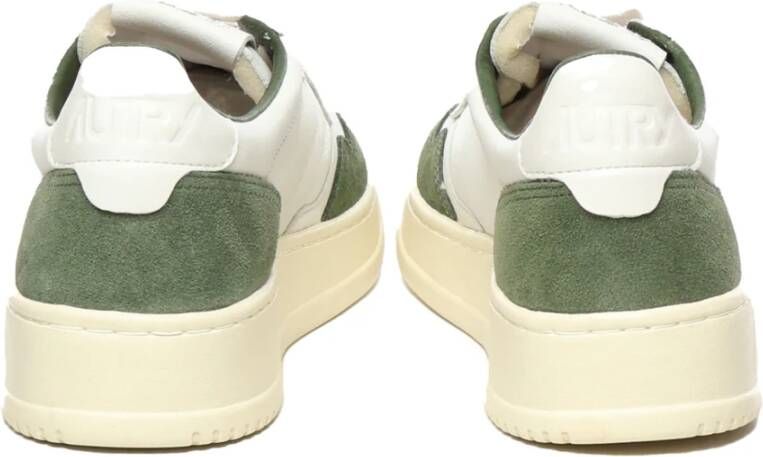 Autry Witte Groene Leren Sneakers White Heren