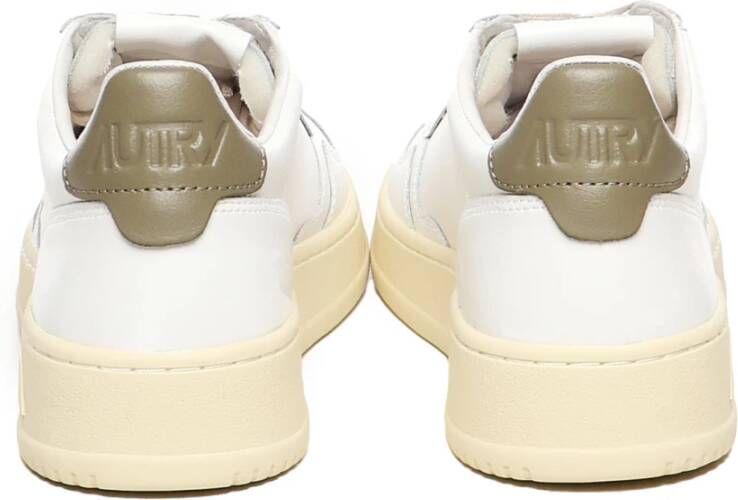 Autry Witte Groene Leren Sneakers White Heren