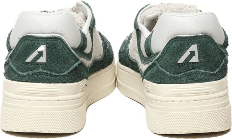 Autry Witte Groene Sneakers met Leren Details Green Heren