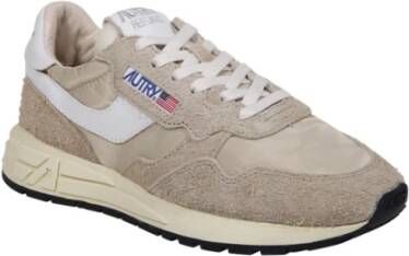 Autry Witte Lage Sneaker Reelwind Stijl Beige Dames