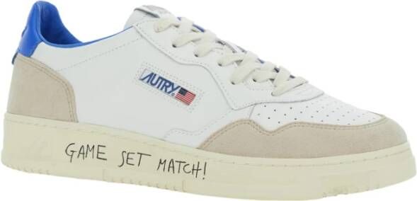 Autry Witte lage sneakers leer suède White Heren