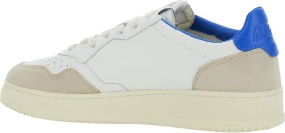 Autry Witte lage sneakers leer suède White Heren