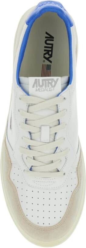 Autry Witte lage sneakers leer suède White Heren