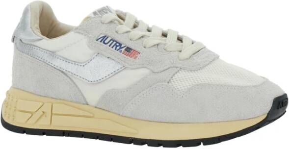 Autry Witte lage sneakers met logo Gray Dames