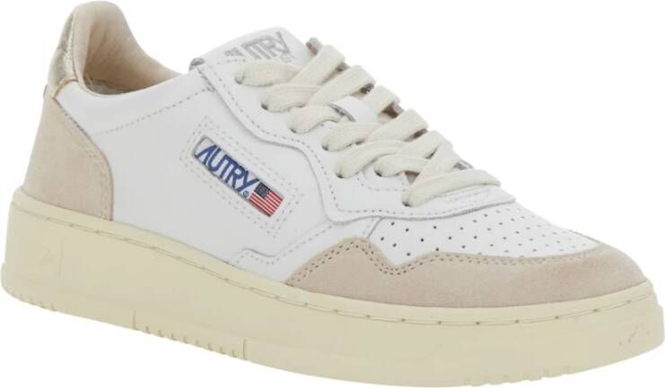 Autry Witte lage sneakers met logo White Dames