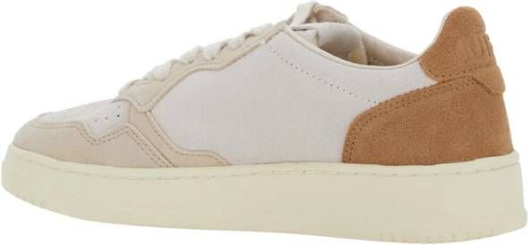 Autry Witte lage sneakers met logodetail Multicolor Dames