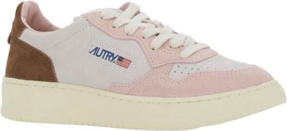 Autry Witte lage sneakers met logodetail Multicolor Dames