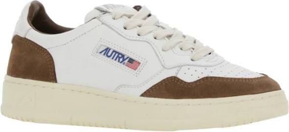 Autry Witte lage sneakers met logodetail White Dames