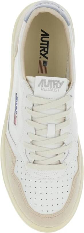 Autry Witte lage sneakers met reliëflogo White Heren