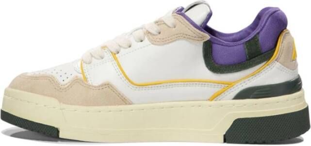 Autry Witte lage sneakers met suède detail Multicolor Dames