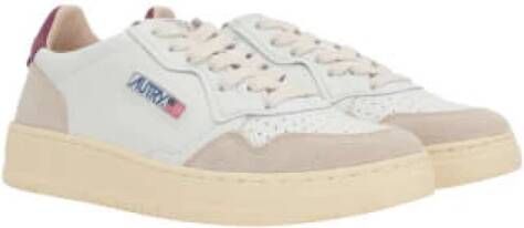 Autry Witte lage sneakers met suède detail White Dames