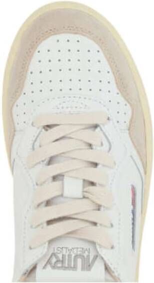 Autry Witte lage sneakers met suède detail White Dames