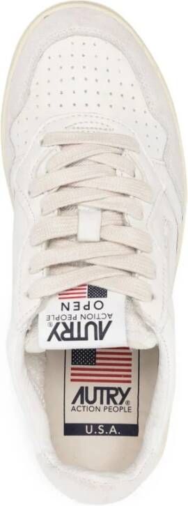 Autry Witte Lage Top Leren Sneakers White Dames