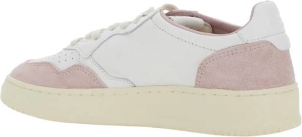 Autry Witte lage top sneakers met logodetail White Dames