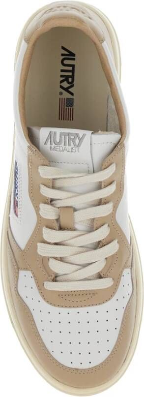 Autry Witte Lage Top Sneakers Paneelontwerp Multicolor Heren