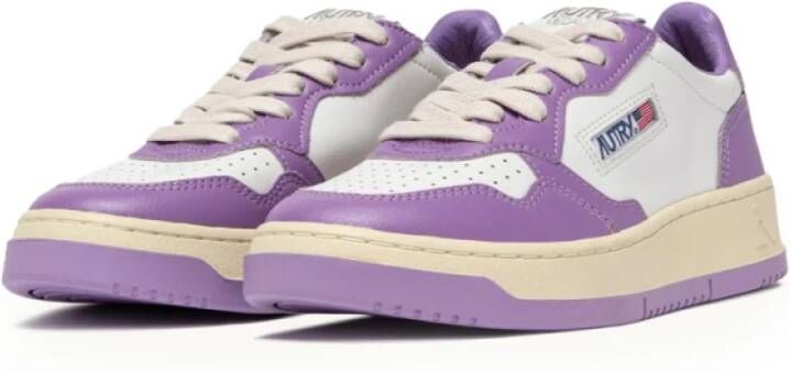 Autry Witte Lavendel Gecombineerde Sneakers Multicolor Dames