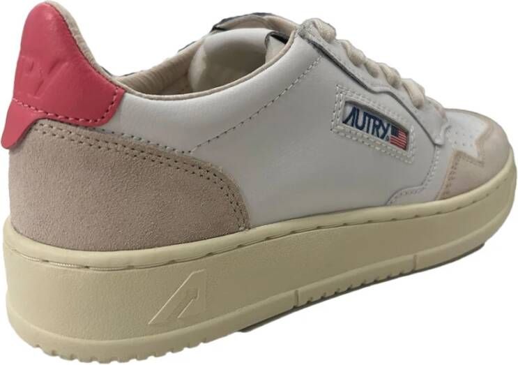 Autry Witte leren en suède sneakers Multicolor Dames