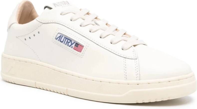 Autry Witte Leren Lage Sneakers Dallas White Heren