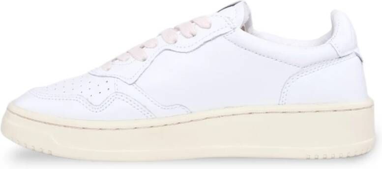 Autry Witte Leren Lage Sneakers White Dames