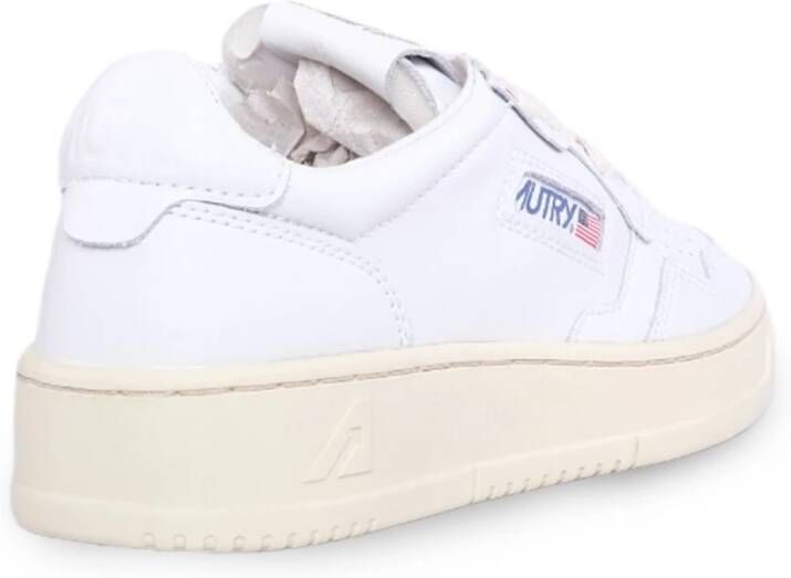 Autry Witte Leren Lage Sneakers White Dames