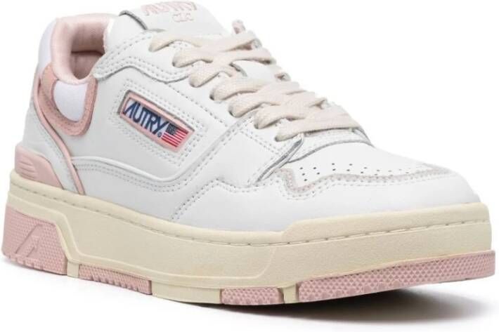 Autry Witte Leren Lage Sneakers White Dames