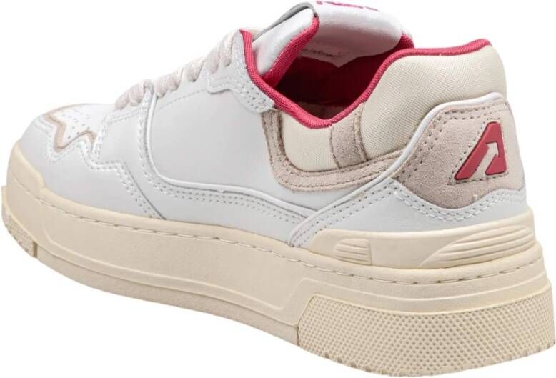 Autry Witte Leren Lage Sneakers White Dames