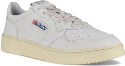 Autry Witte Leren Lage Sneakers White Heren