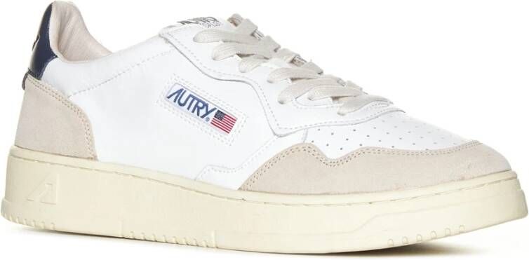 Autry Witte Leren Lage Sneakers White Heren