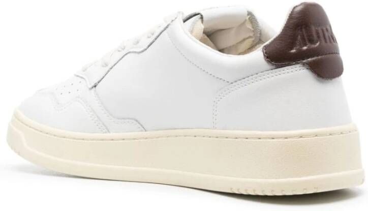 Autry Witte Leren Lage Sneakers White Heren